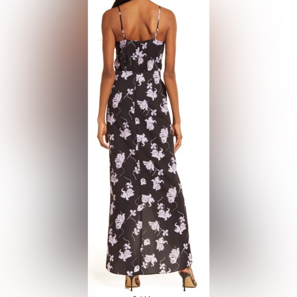 CHELSEA28 Black and Purple Faux Wrap Camisole Dress size XXS (00)NWT - Picture 3 of 14